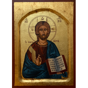 Ikon med Kristus Pantocrator med ben bog