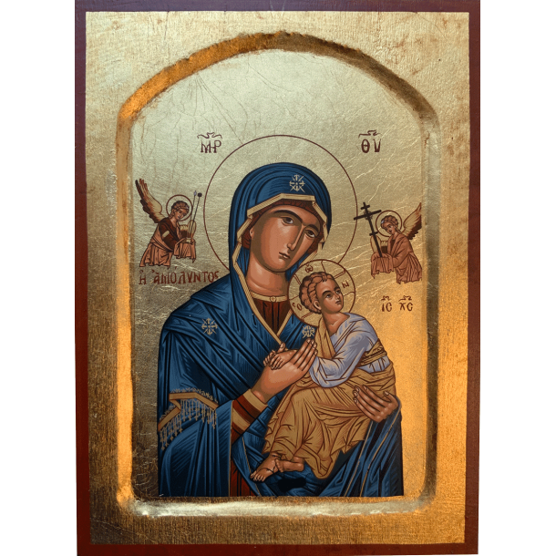 Ikon med Jomfru Maria i bl kldning