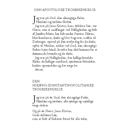 Bnskort med trosbekendelserne