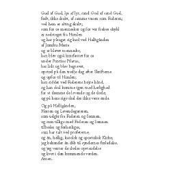 Bnskort med trosbekendelserne