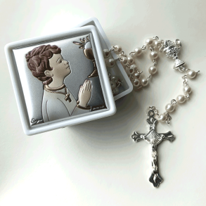 Brnerosenkrans med eukaristien (dreng)