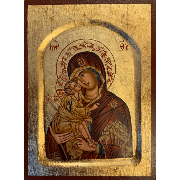 Ikon med Jomfru Maria med Jesusbarnet 