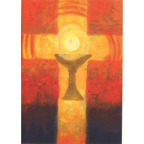 Kort - med eukaristien (Kalk og hostie og kors)