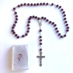 Rosenkrans med rosenduftende tr�perler