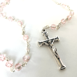 Italiensk Rosenkrans med sm� perler af krystal