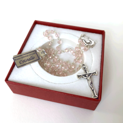 Italiensk Rosenkrans med sm� perler af krystal