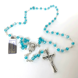 Italiensk Rosenkrans med sm� perler af krystal