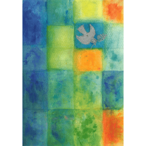 Kort - med fredsdue i farvefelter