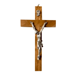 Vgkrucifiks af valnddetr 20 cm