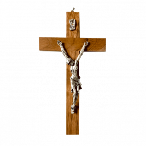 Vgkrucifiks af valnddetr 20 cm