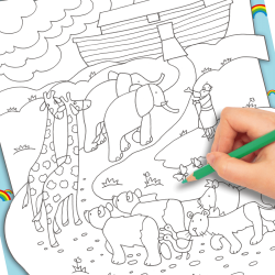 Malebog - Noa og dyrene i den store ark