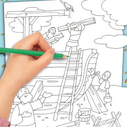 Malebog - Noa og dyrene i den store ark