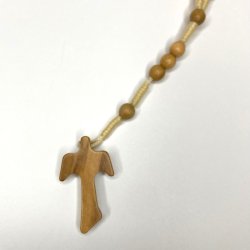 Rosenkrans af oliventr med Tau kors