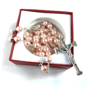 Italiensk rosenkrans med store perler