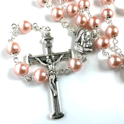 Italiensk rosenkrans med store perler