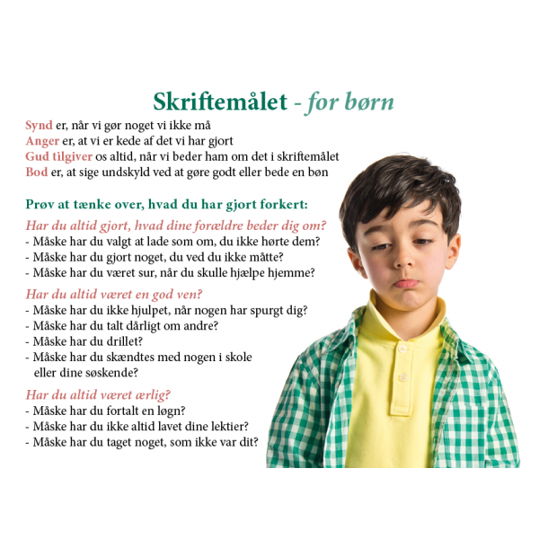 Skriftekort for brn