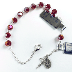 Slvarmbnd med perler i gte krystal