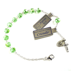 Slvarmbnd med perler i gte krystal