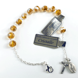 Slvarmbnd med perler i gte krystal