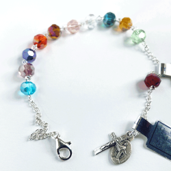 Slvarmbnd med perler i gte krystal