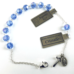 Slvarmbnd med perler i gte krystal