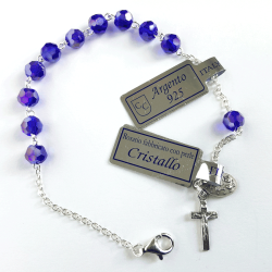 Slvarmbnd med perler i gte krystal