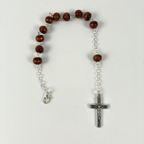 Rosenkransarmb�nd med lakerede tr�perler
