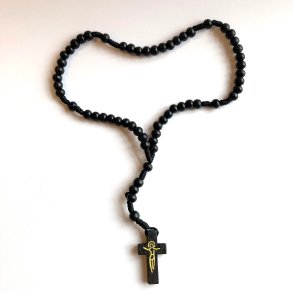 Lille rosenkrans af sort tr 