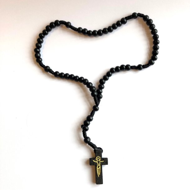 Lille rosenkrans af sort tr 