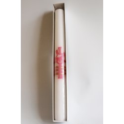 Dbslys med kors og due motiv i pink