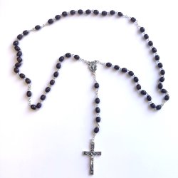 Rosenkrans med kastanjebrune tr�perler