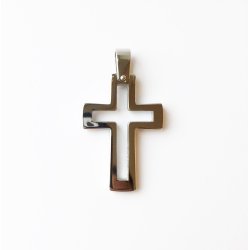 Vedhng kors i silhuet af stl