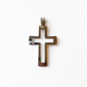 Vedhng kors i silhuet af stl